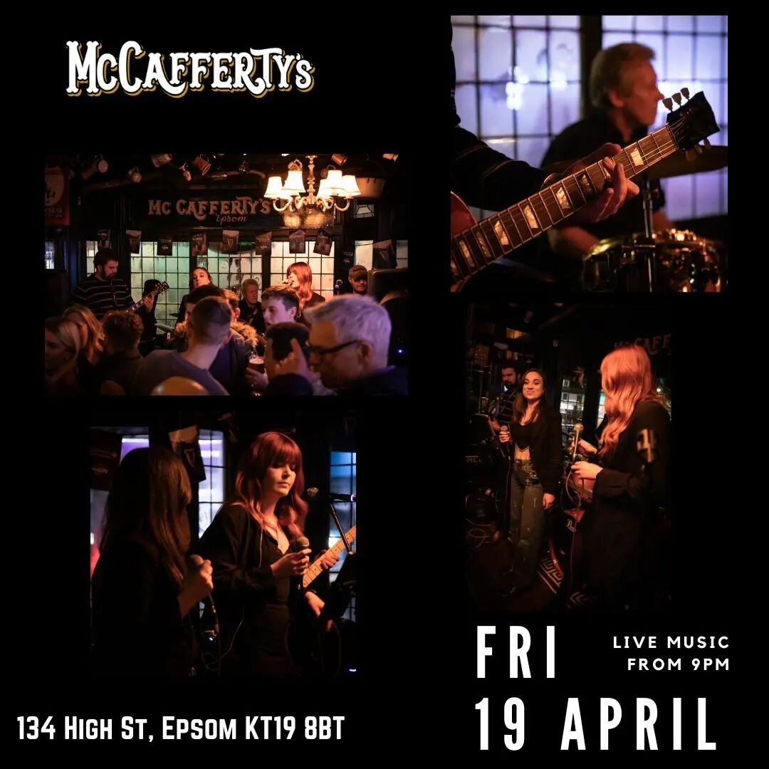 Our gig was so much fun at @mccaffertysbarepsom last month that we are back again in a couple of weeks (with a few more dates added to the calendar for the rest of the year). Look forward to another great evening! Come down and finish off your week i