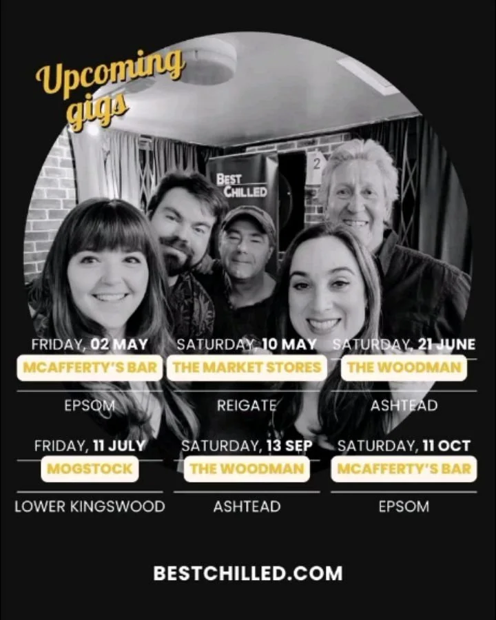 Check out our gig list for the next six months or so... All free to attend, apart  from Friday night's brilliant @mogstockfestival where we will share info on tickets soon!