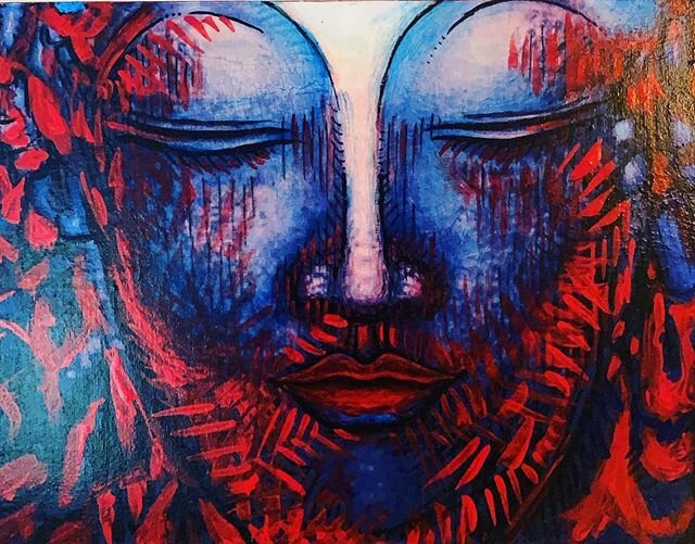 Sleeping Red Buddha. (Sold) #love #loveyourself #buddah #art #knowledge #travel
