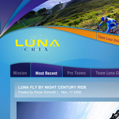 Clif Bar: Luna Chix Website Design