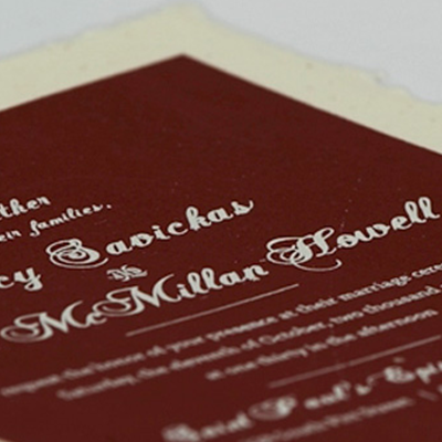 Howell & Savickas Screenprinted Wedding Invitations