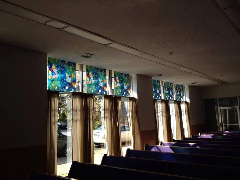 Window In Church - Before Glass Film Treatment