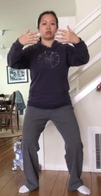 Disclaimer: Still working on proper stance and alignment. Not recommended: Meditation with photo timer ;)