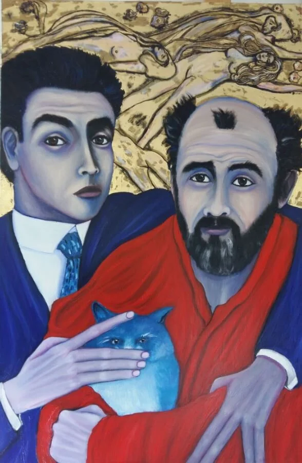 Schiele, Klimt and the blue Cat
