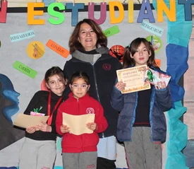 Miranda González (4Básico), Agustina Azcona (2 Básico)y Pilar Silveira (1°Básico)