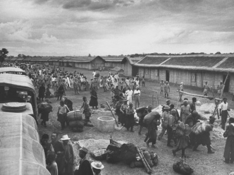 Tibetan refugees arriving at Missamari