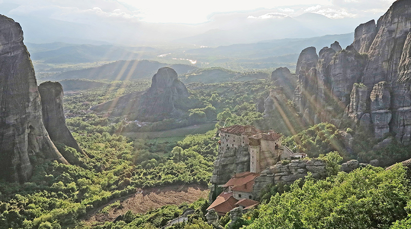 The monasteries and monoliths of Meteora, Greece.