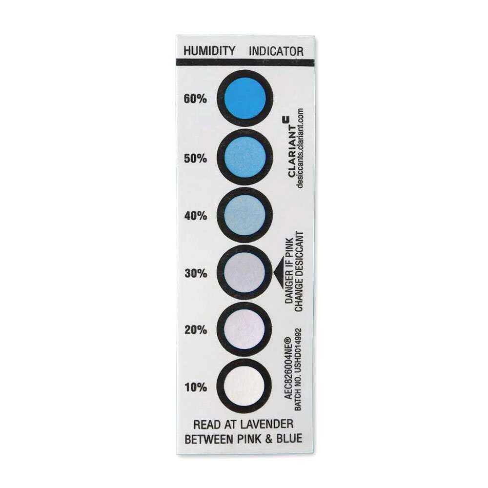 Humidity Indicator Cards  6 Spot 10%-60% RH — Hydrosorbent Desiccant  Dehumidifiers