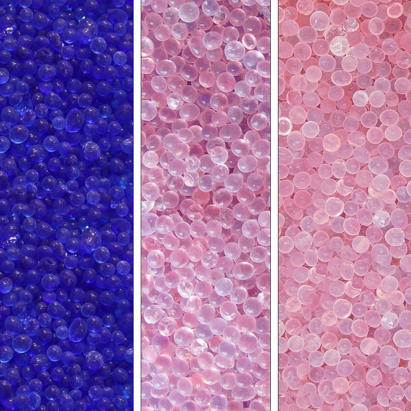 Bulk Silica Gel (Loose Beads)  Blue to Pink — Hydrosorbent