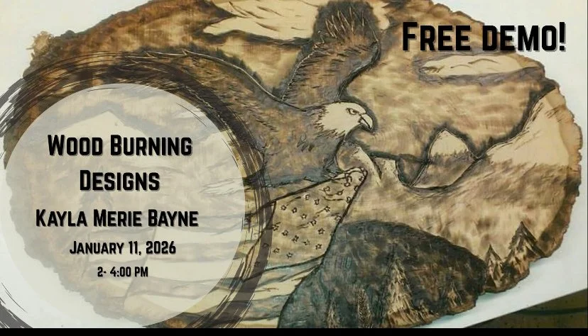 ART DEMO - Wood Burning on Sculpture with Kayla Merie Bayne