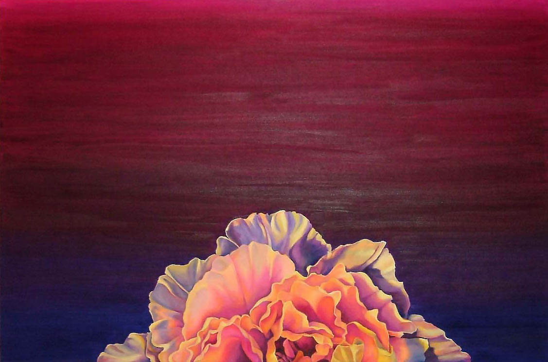   Peony Sunset , Oil on Canvas, 24"x36", 2006 