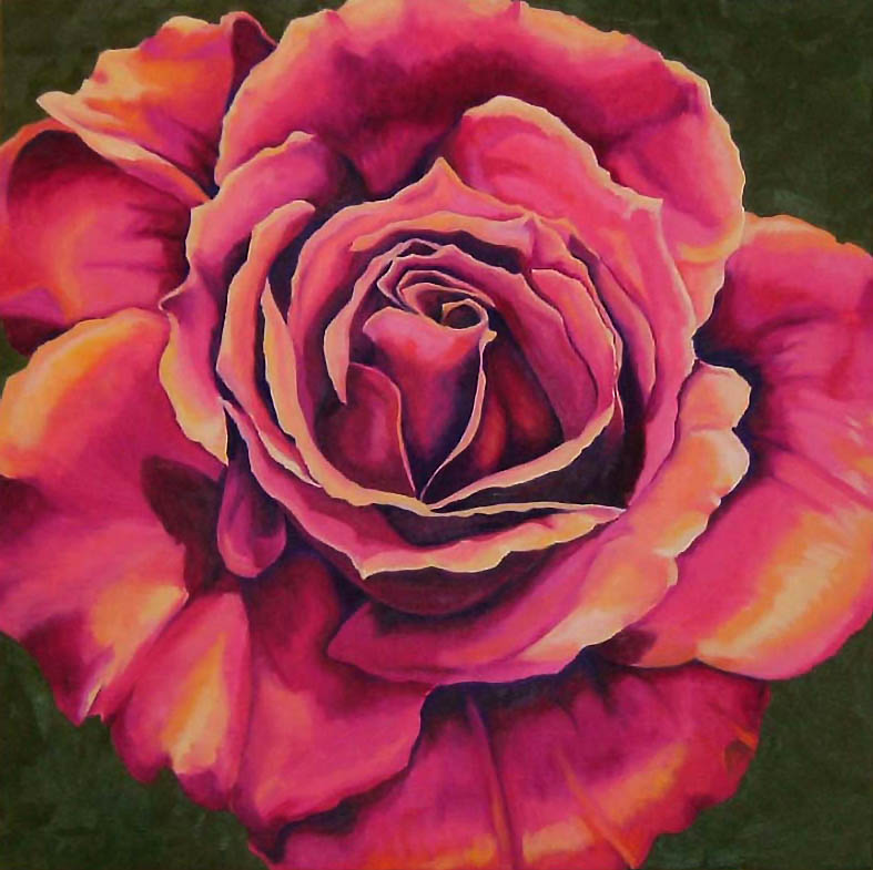   Rose 2 , Oil on Canvas, 28"x28", 2005 