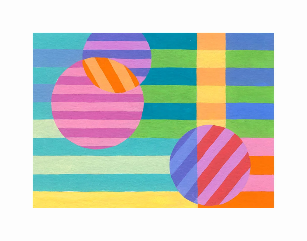 Orderly Circus 1 , Gouache, 4"x5.5”, $150