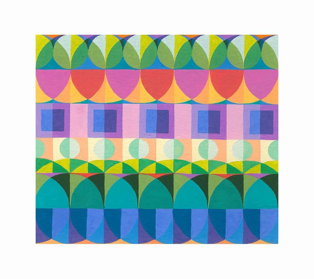 Orderly Circus 3 , Gouache, 4.5"x5.25”, $150