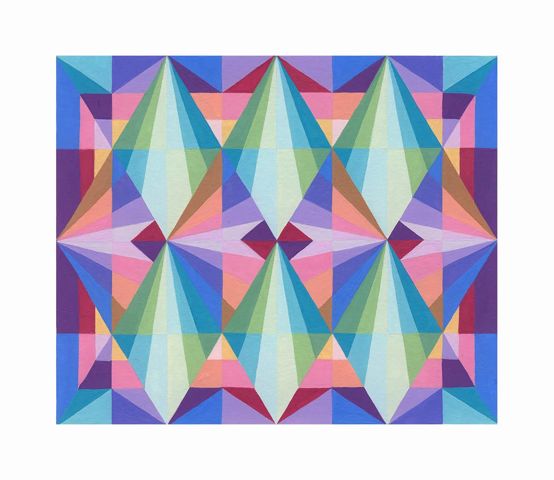 Diamond Echos 1 , Gouache5"x6", $150