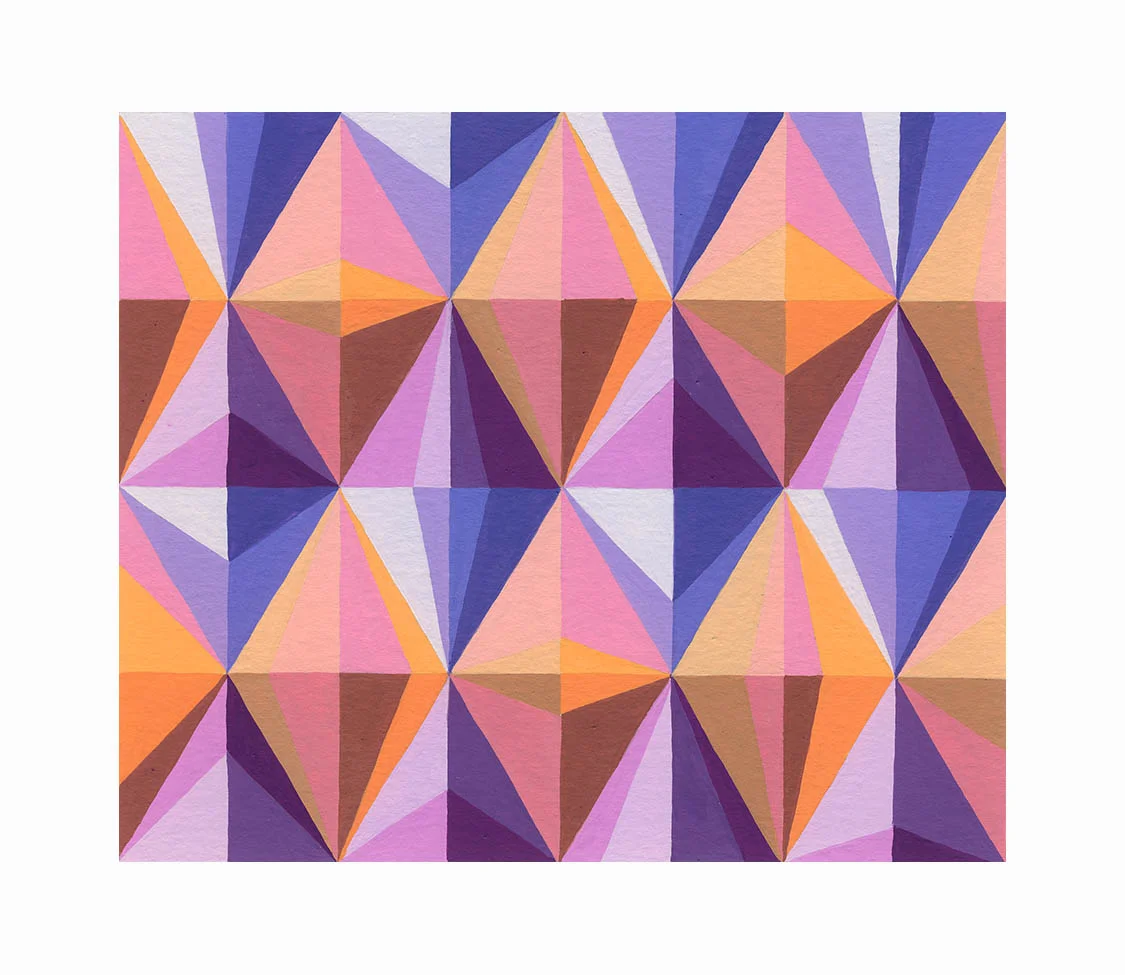 Diamond Echos 2 , Gouache, 5"x6", $150