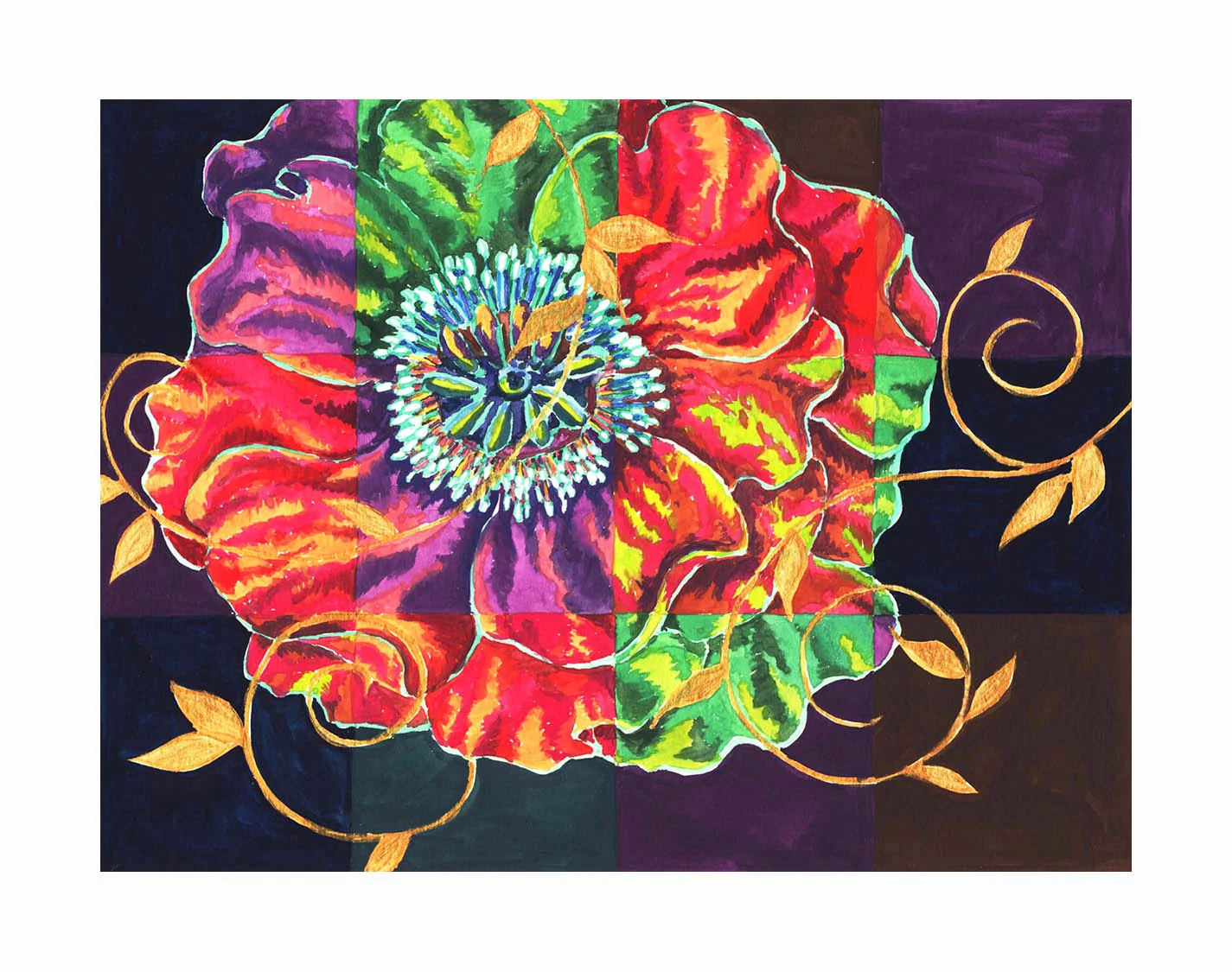 Poppy , Gouache, 6"x8", $175