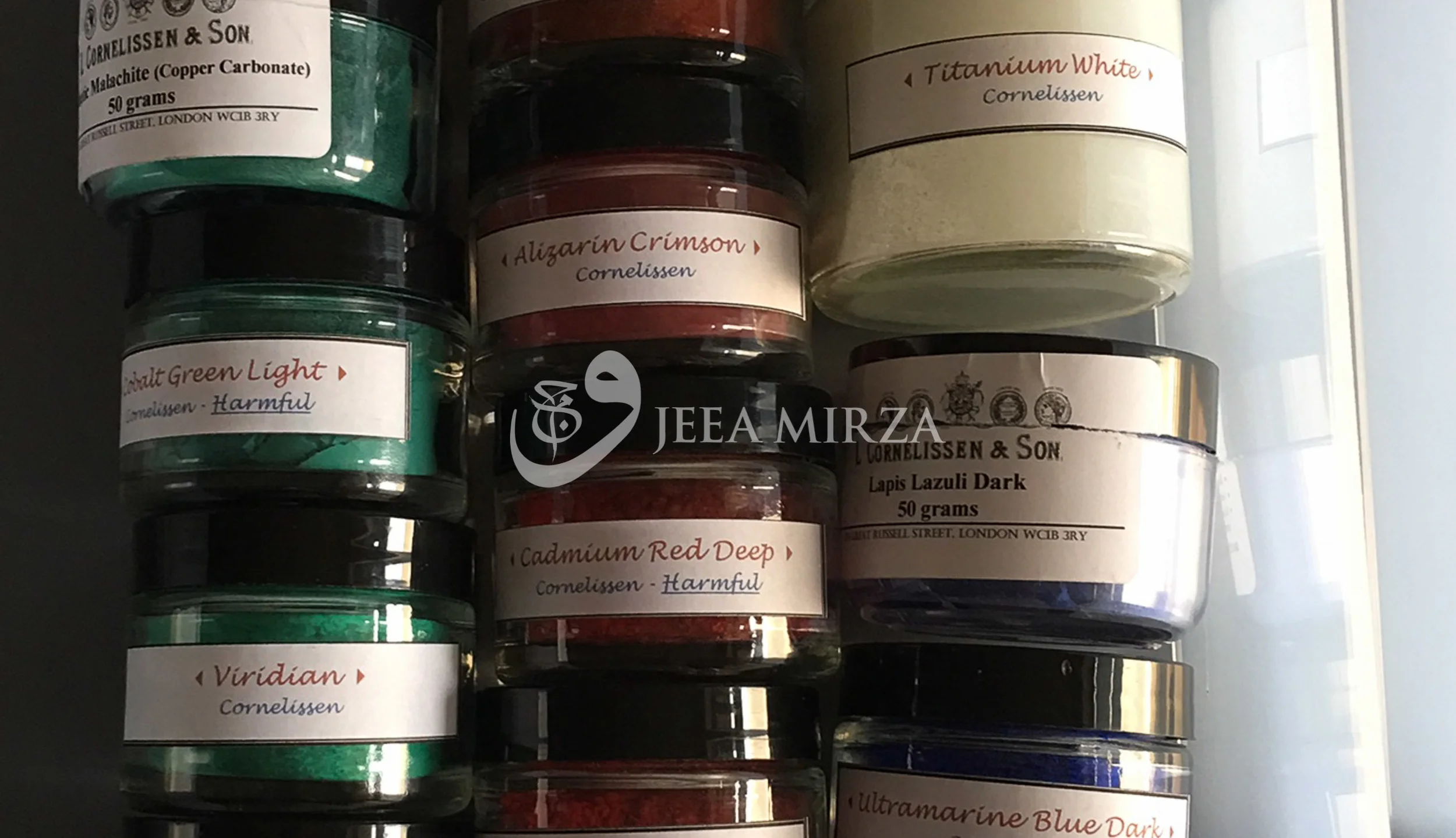 Pigments from Cornelissen's in London.