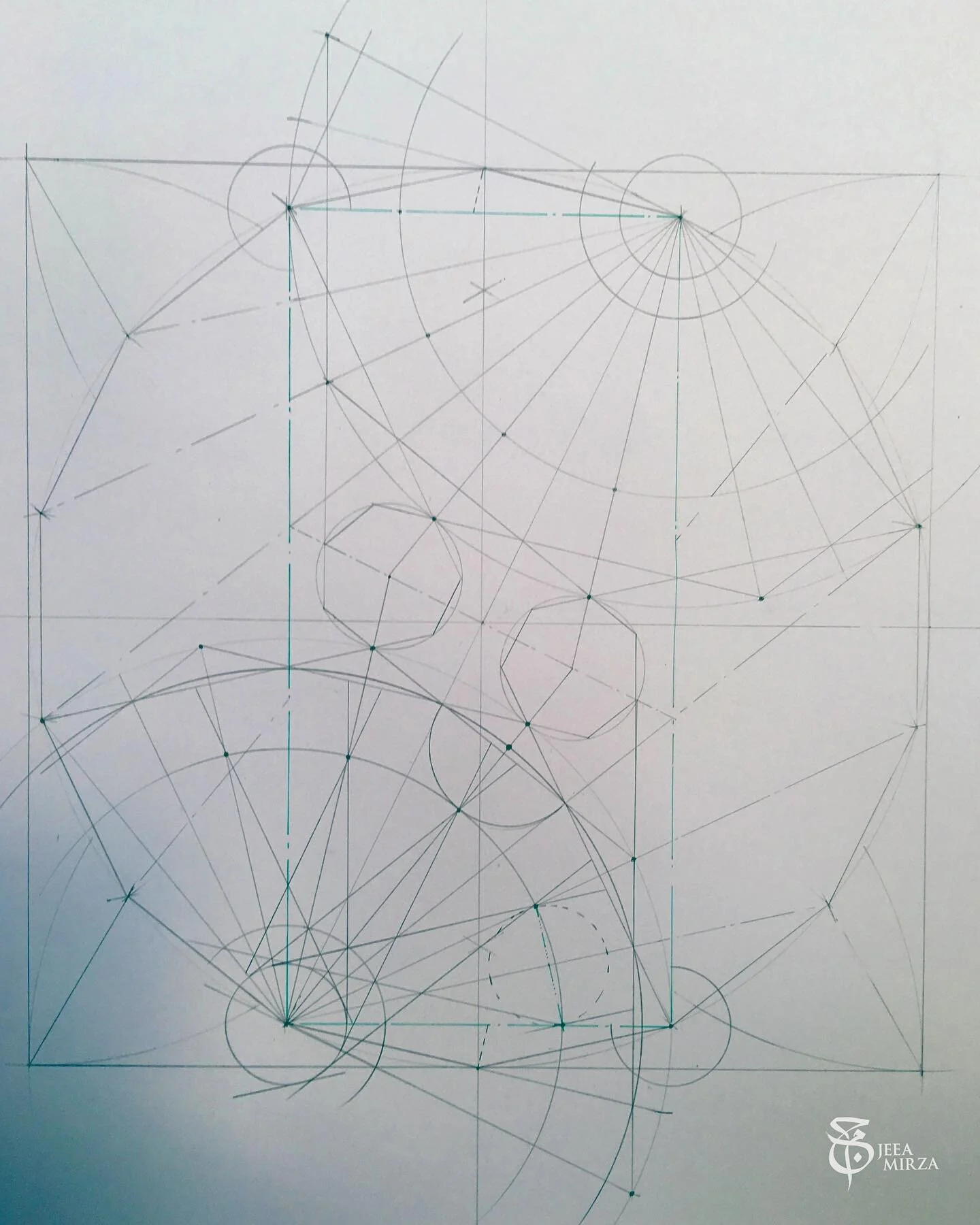 Following today&rsquo;s class with @richardhenryart on the #secretsofseven I dug out this image from the summer of 2017, showing the same pattern taught today but with a slightly different foundational layout.

I believe this may have been the first 