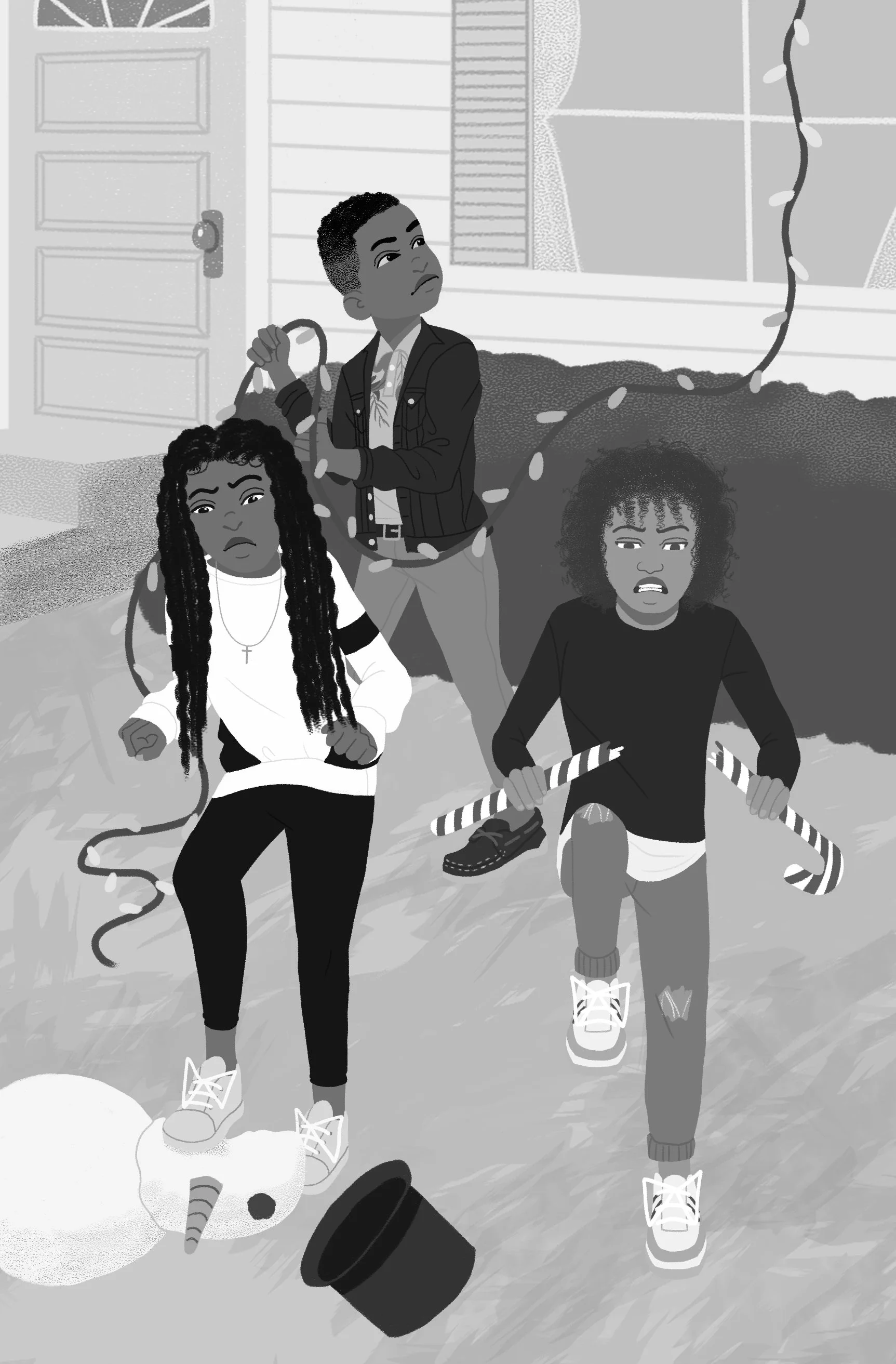 Children’s chapter book interior illustration