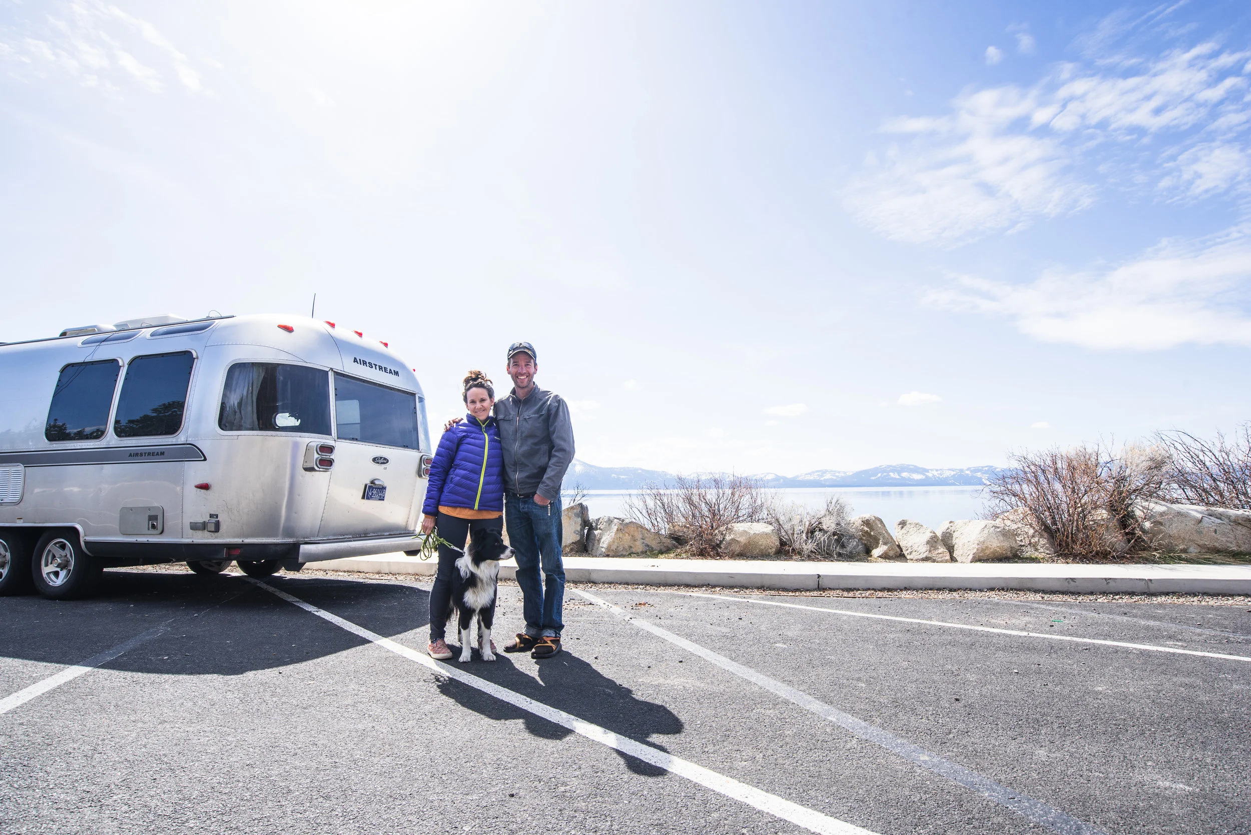 Me, Isaac, Rico and Trixie in Lake Tahoe, Nevada. I'm grateful to have the opportunity to live this lifestyle and that I've found the perfect travel partners.