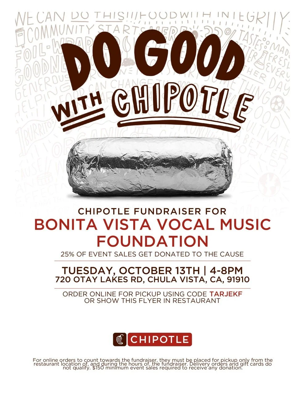 Chipotle Restaurant Fundraiser