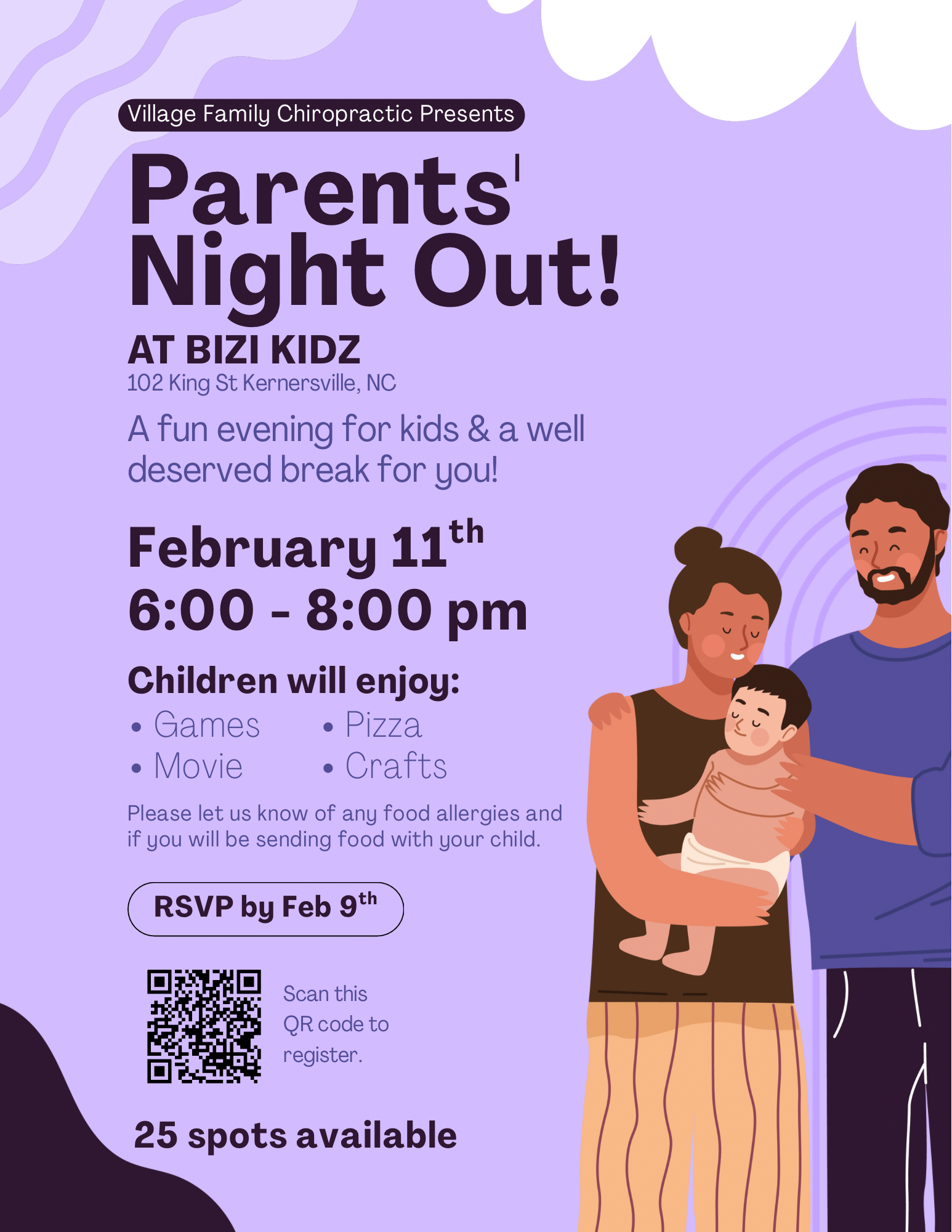 Parent's Night Out at Bizi Kids- Village Members ONLY