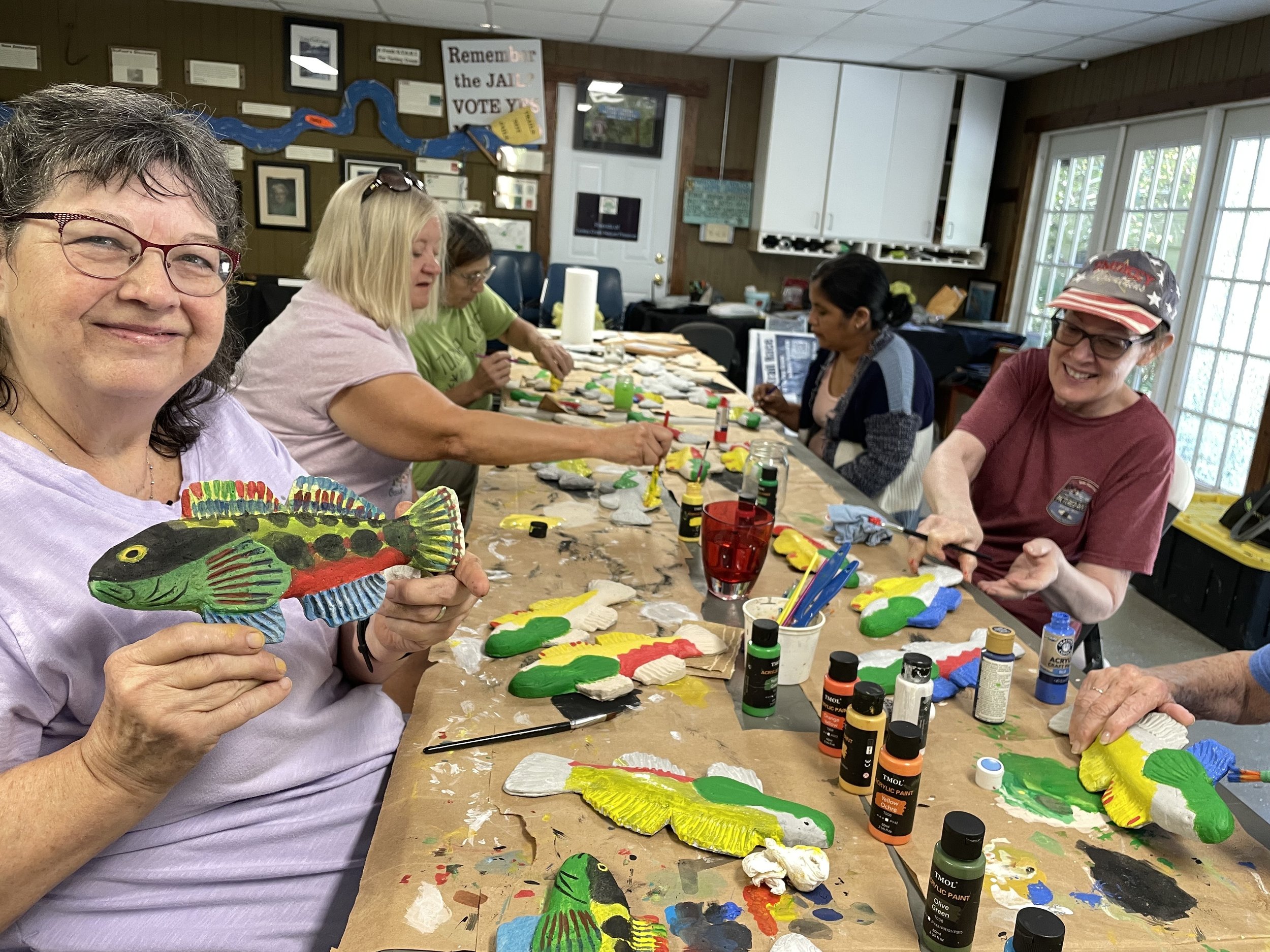    The Friends of Turkey Creek   crafting   Vermilion darters—an endangered species that calls the Turkey Creek watershed home.   