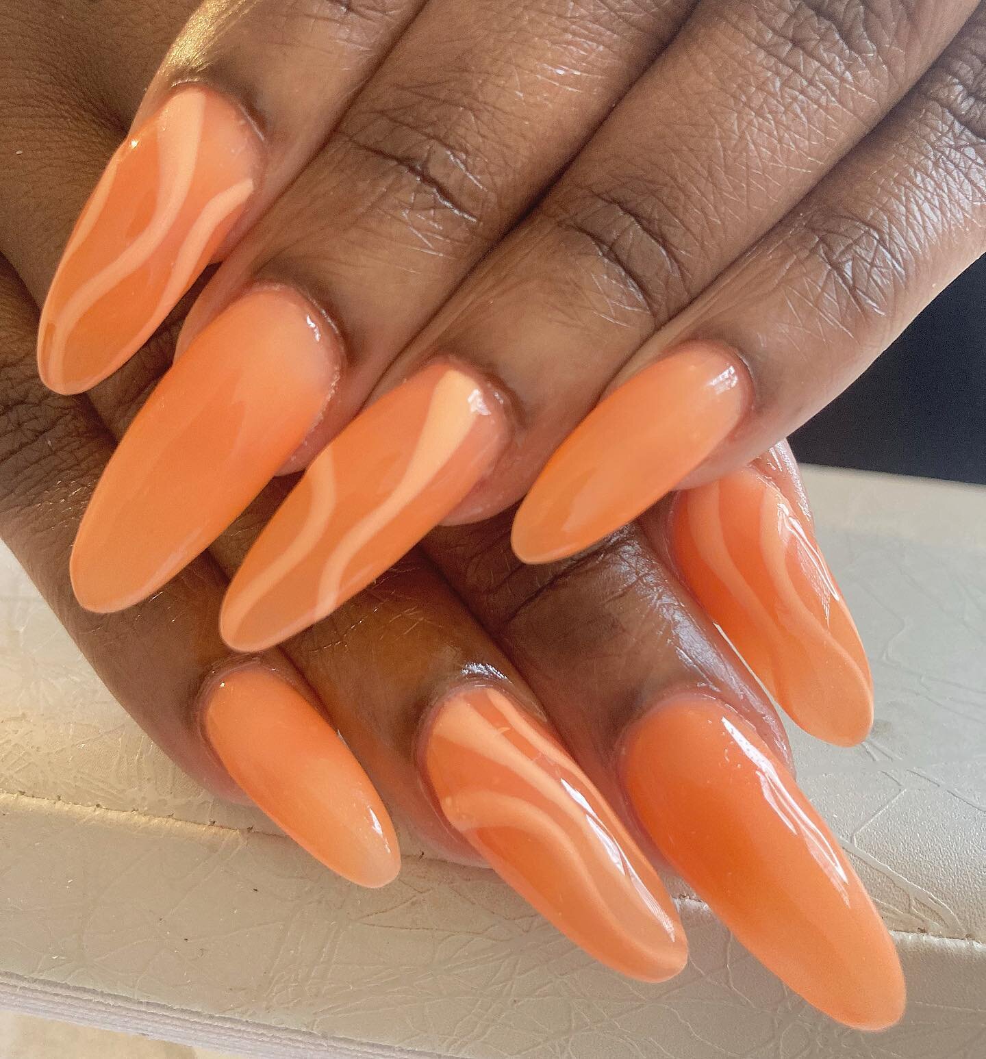Orange creamsicle. 🧡🍊

#polygelnails #nailsnailsnails #ovalnails #nailsdesign #nailart #nailartist #blacknailtech #nailstyle #nailstylist #nycnailtech