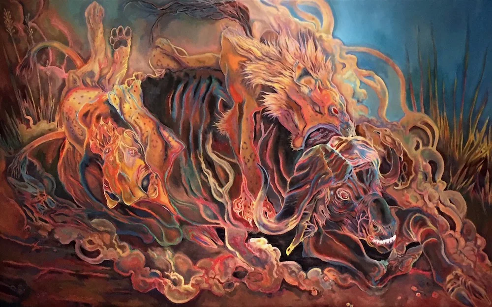 VII, Acrylic on canvas, 87 x 55 inches, 2018
