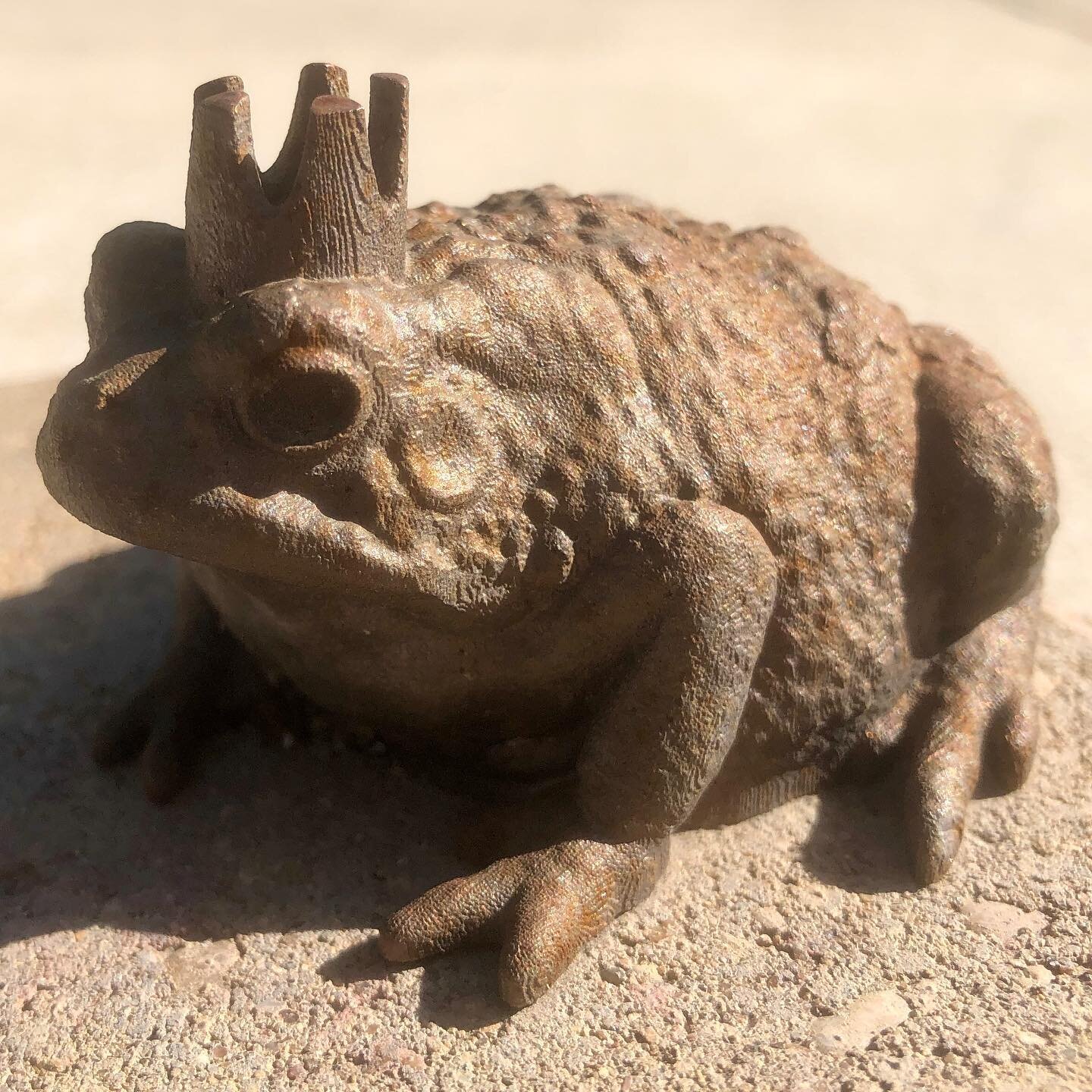 We love traditional cast bronze, but our Toad Prince tester in #3Dprinted bronze is holding up well in Austin TX! See the rest of the 2019 (traditional cast) bronze amphibious crew down on Sabine Street between 4th and 6th streets, Austin TX. #texast