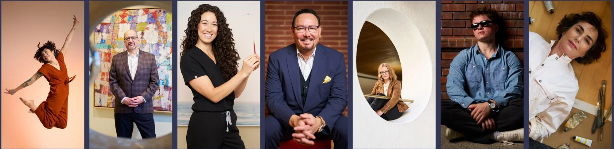 A banner graphic showing 6 personal branding photos Jason Collin Photography in Pacific Grove California