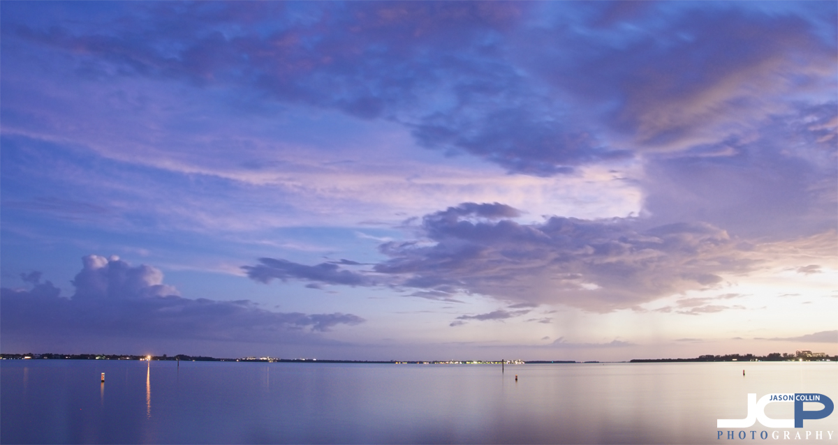 A view of the Caloosahatchee River from the Yacht Club in Cape Coral, Florida - Nikon D300 Tamron 17-50mm tripod mounted with cable release 30 sec exposure