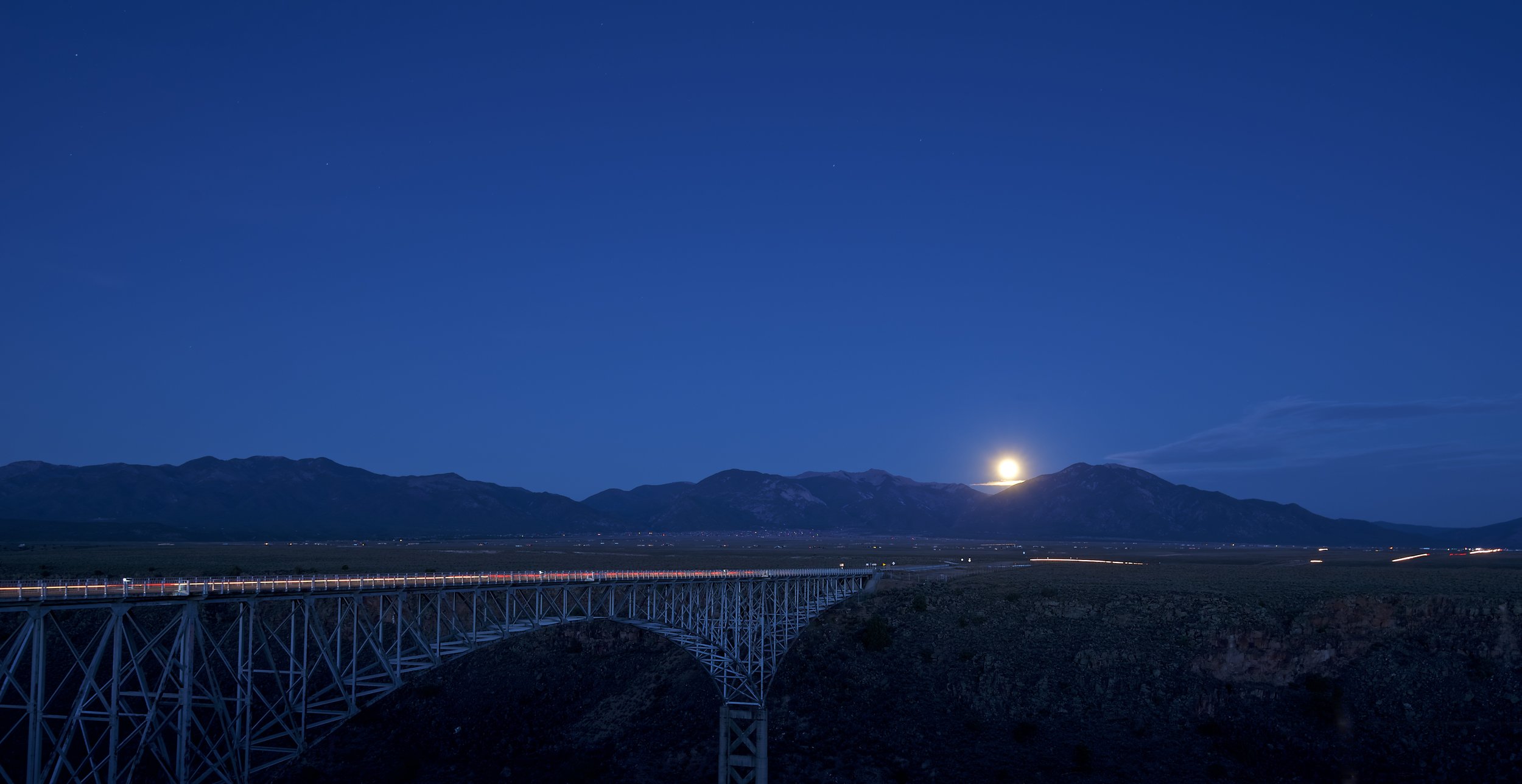 Rio Grande Gorge Bridge Moon Rise