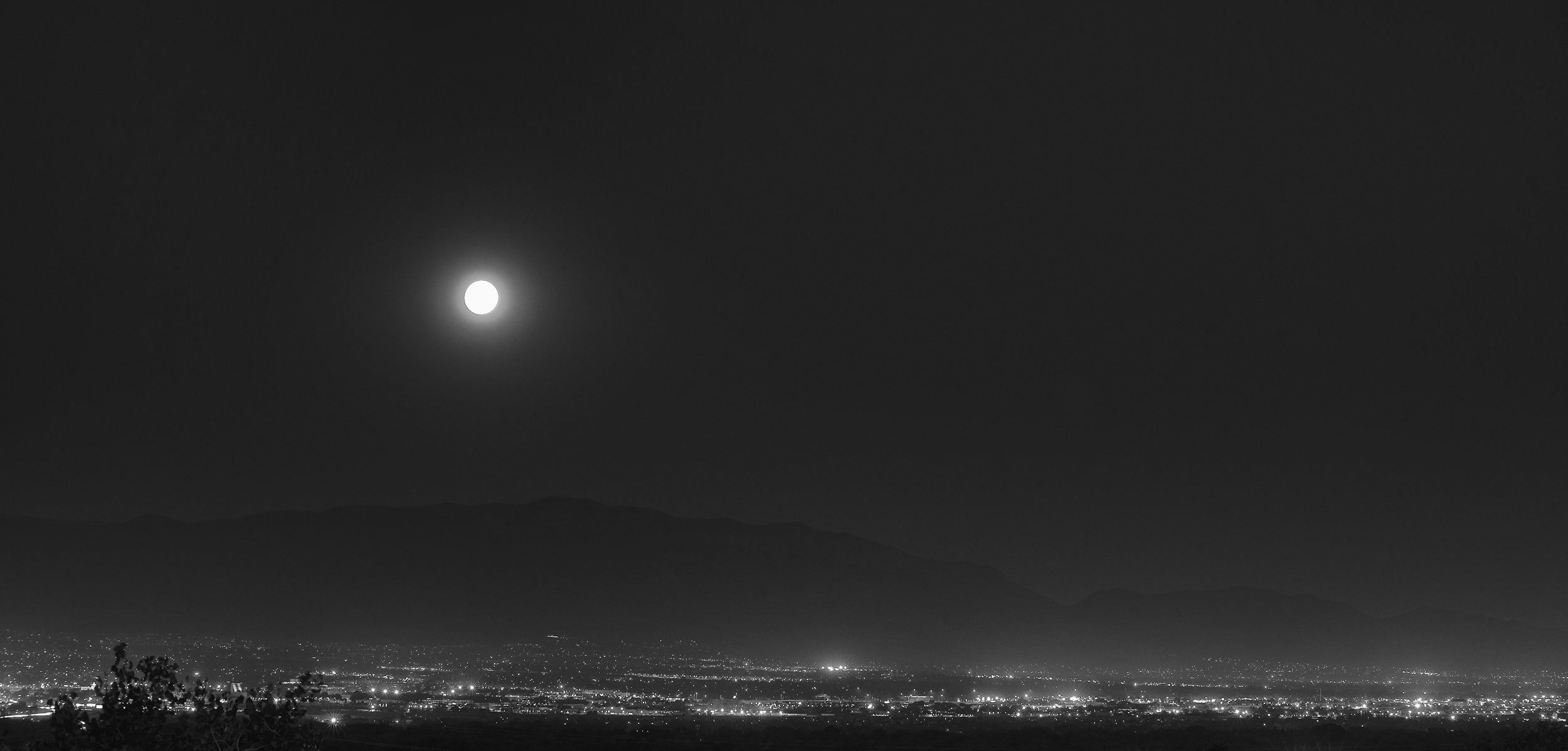 Albuquerque Black White Moonscape