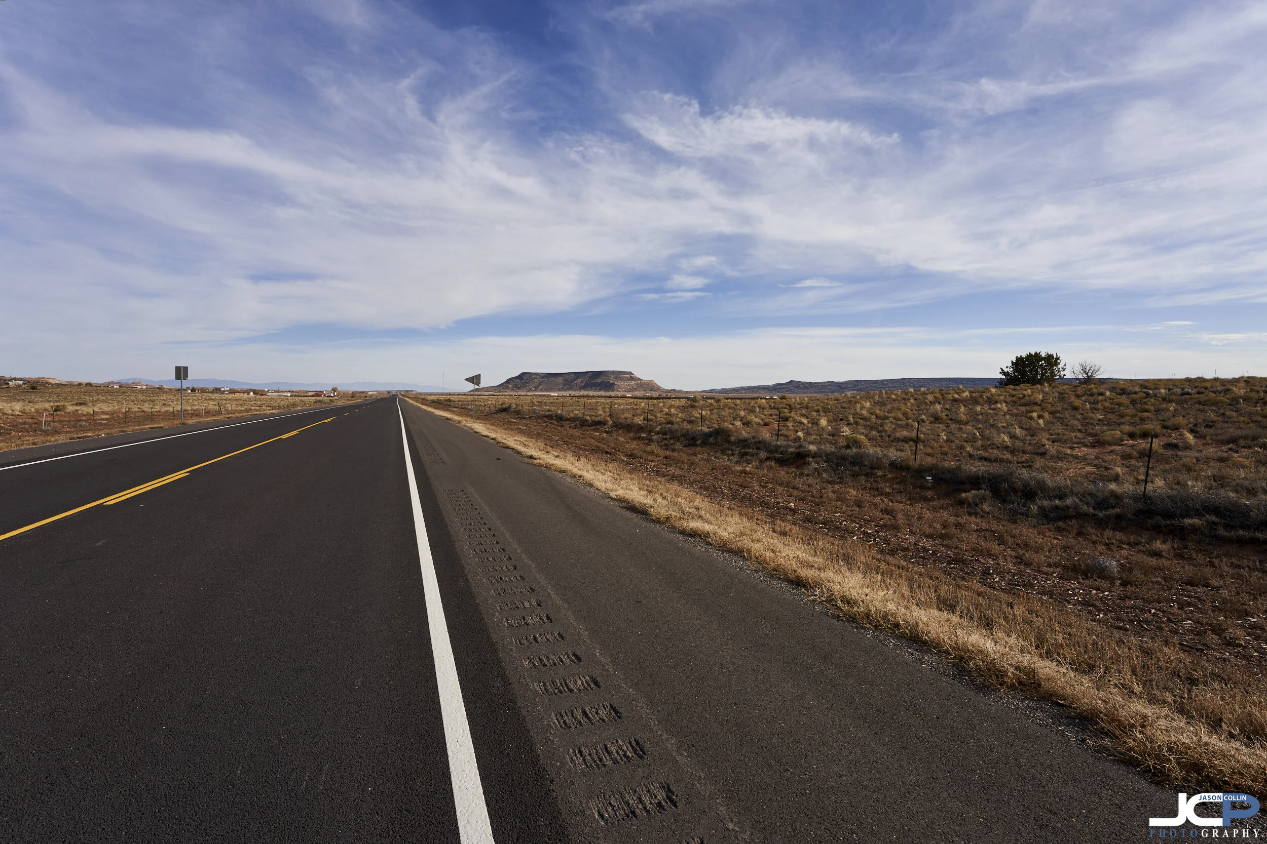 Rural life on the highway in Valencia County, New Mexico