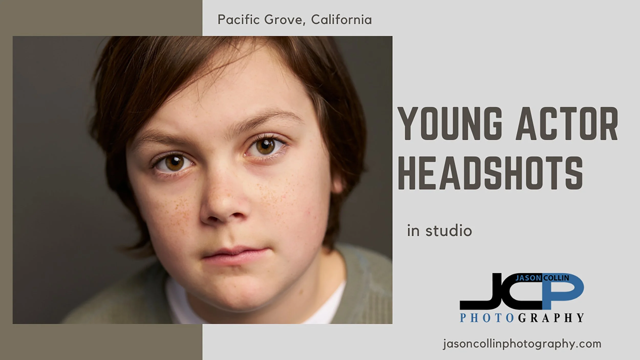 Young Actor Headshot Photo Shoot in Studio in Pacific Grove - Joseph returns!