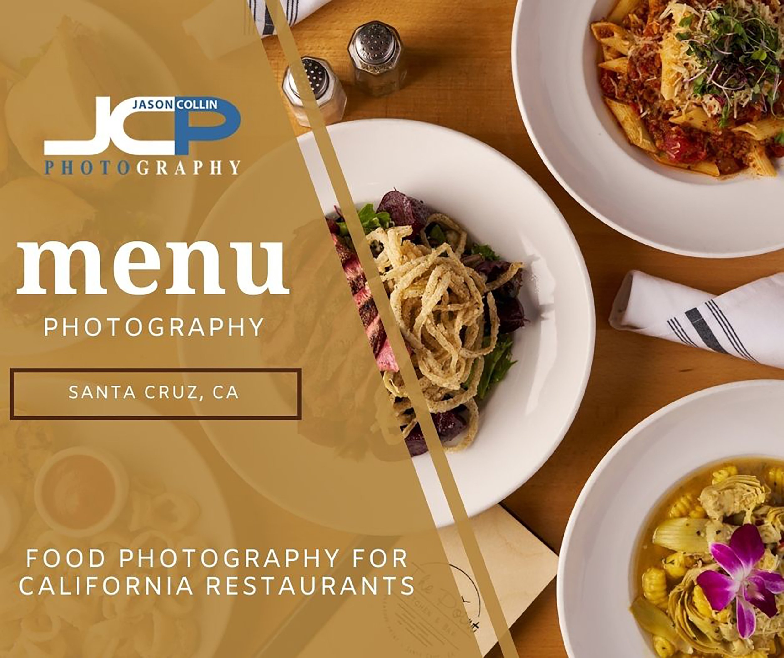 Menu Item Food Photography for The Point Restaurant in Santa Cruz California with Branding Video