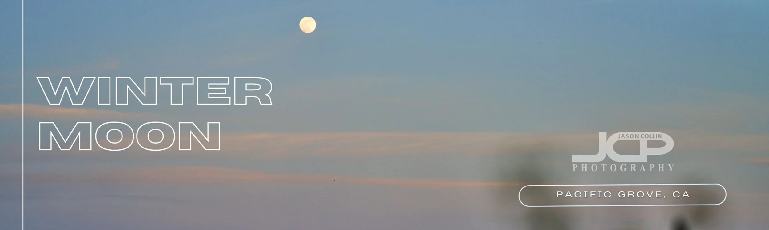 Winter Moon Over Pacific Grove