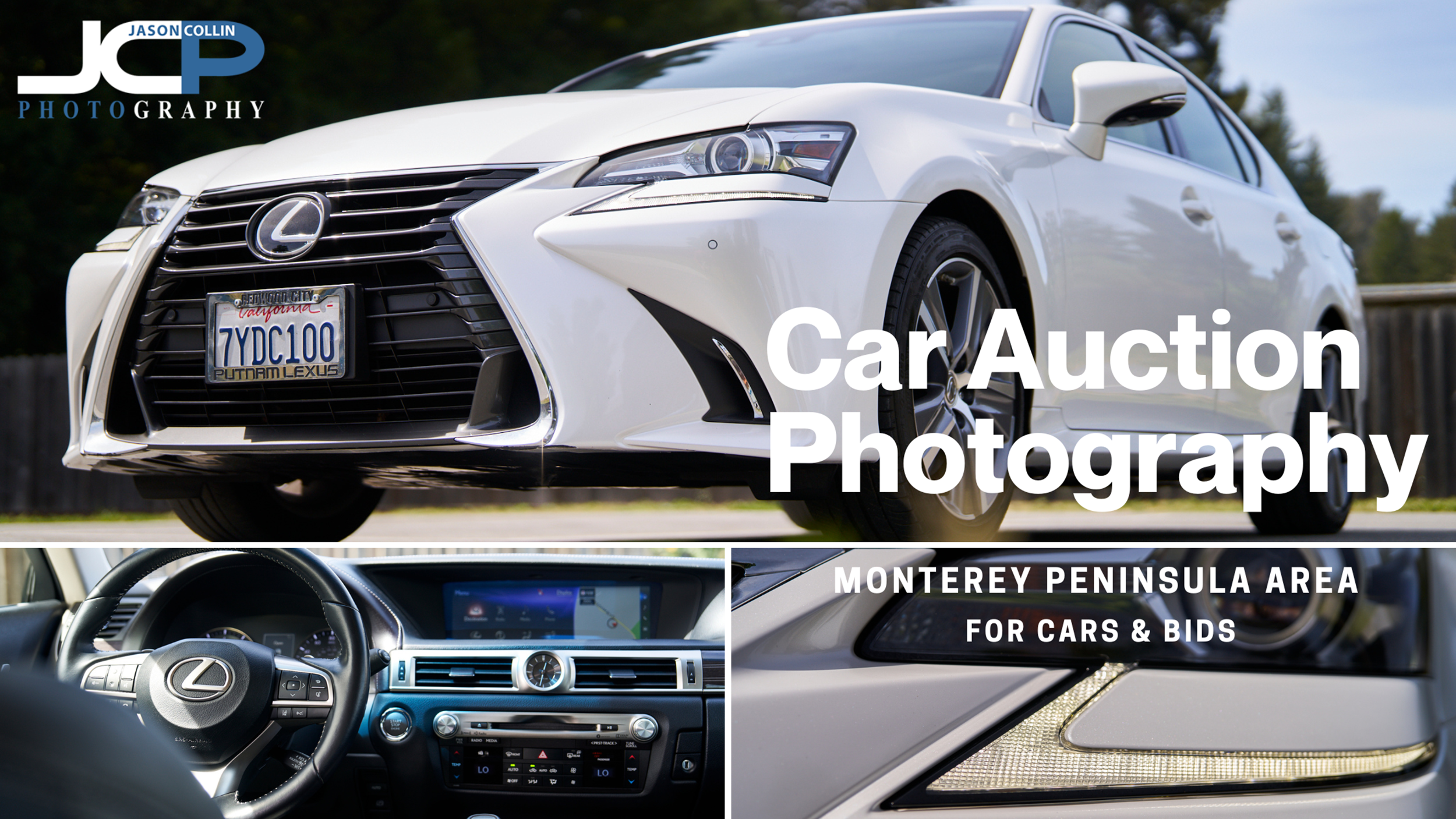 Lexus Car Auction Photography for Cars &amp; Bids | Monterey County Auto Broker Shoot