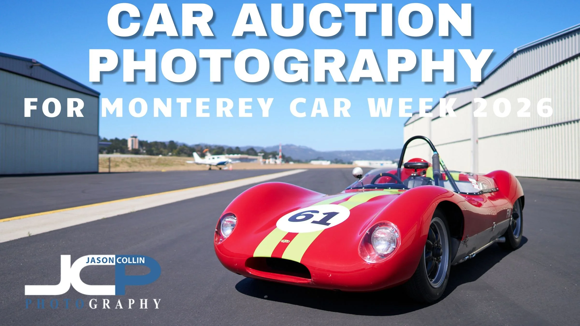 Bonhams Race Car Auction Photography at Monterey Regional Airport