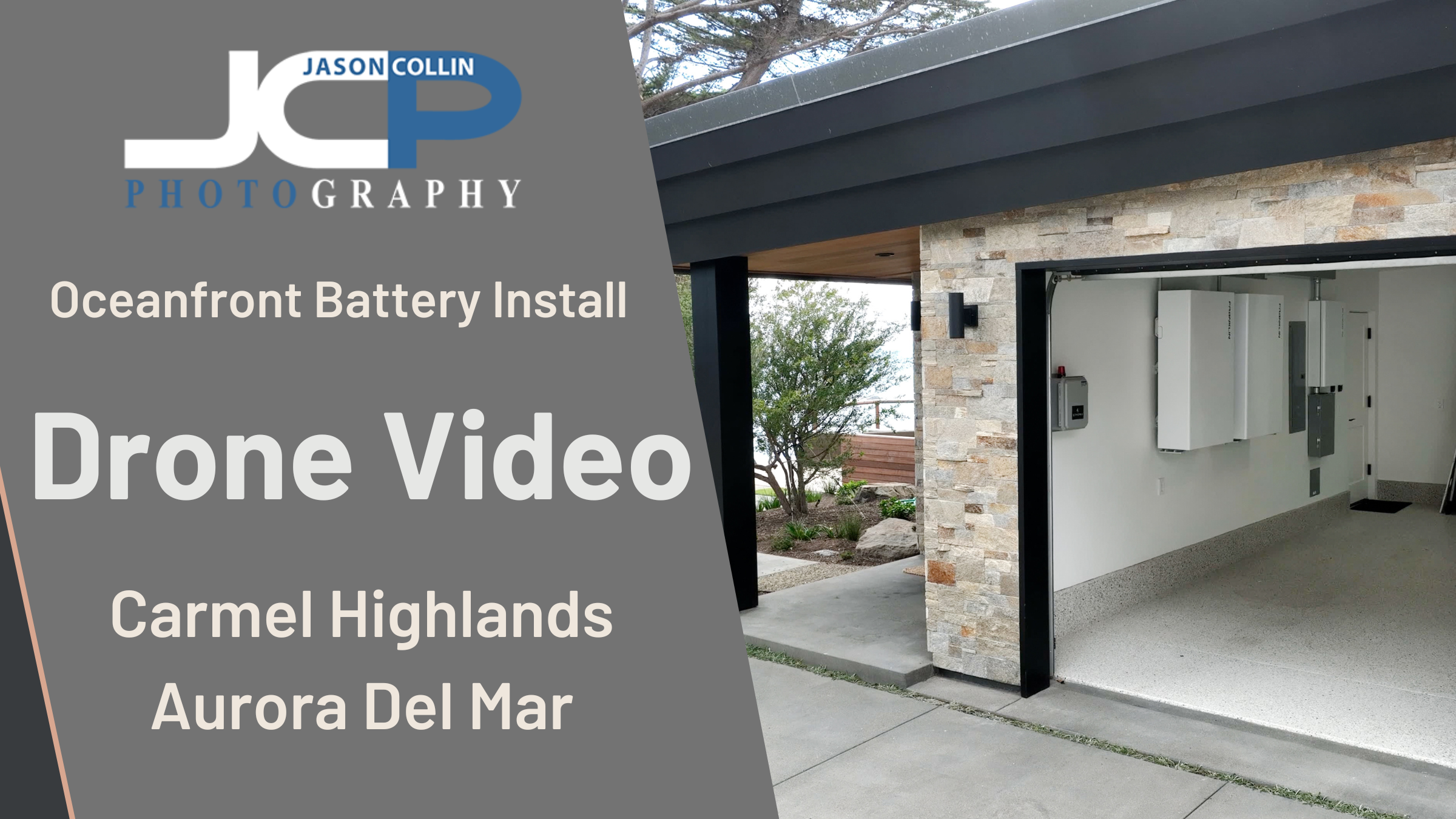 Waveform Electric Battery Installation Drone Video in Carmel Highlands