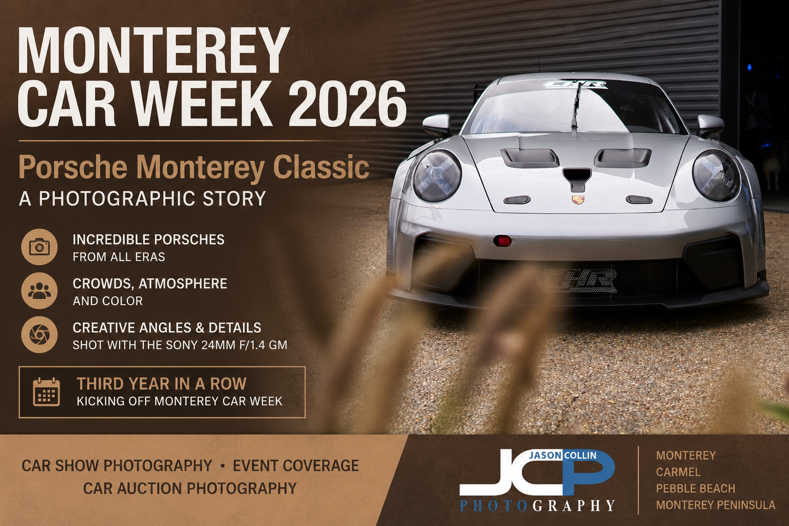 Porsche Monterey Classic Photography During Monterey Car Week 2026