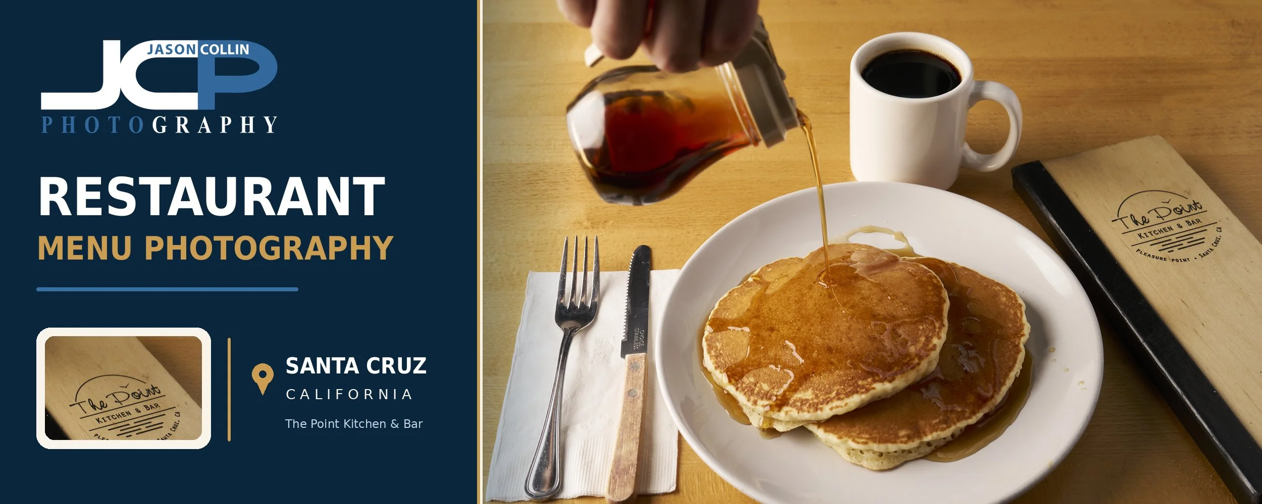 Breakfast &amp; Brunch Food Photography at The Point Kitchen &amp; Bar in Santa Cruz