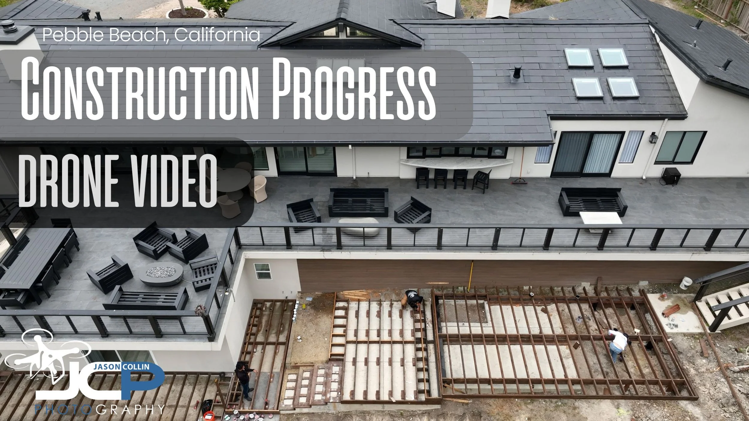 Pebble Beach Construction Progress Drone Video for Peninsula Construction