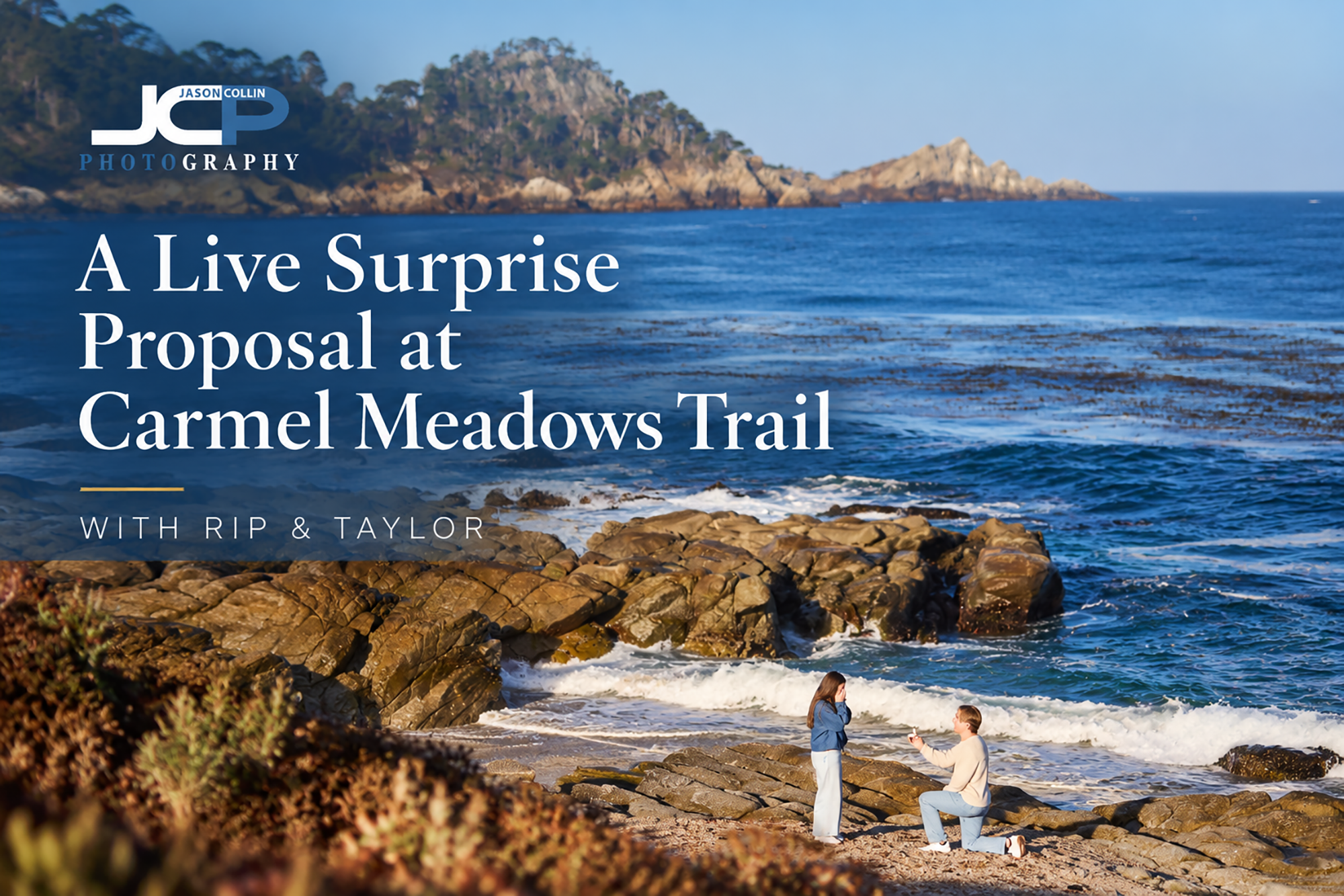 Carmel Meadows Trail Surprise Engagement Photography with Rip &amp; Taylor