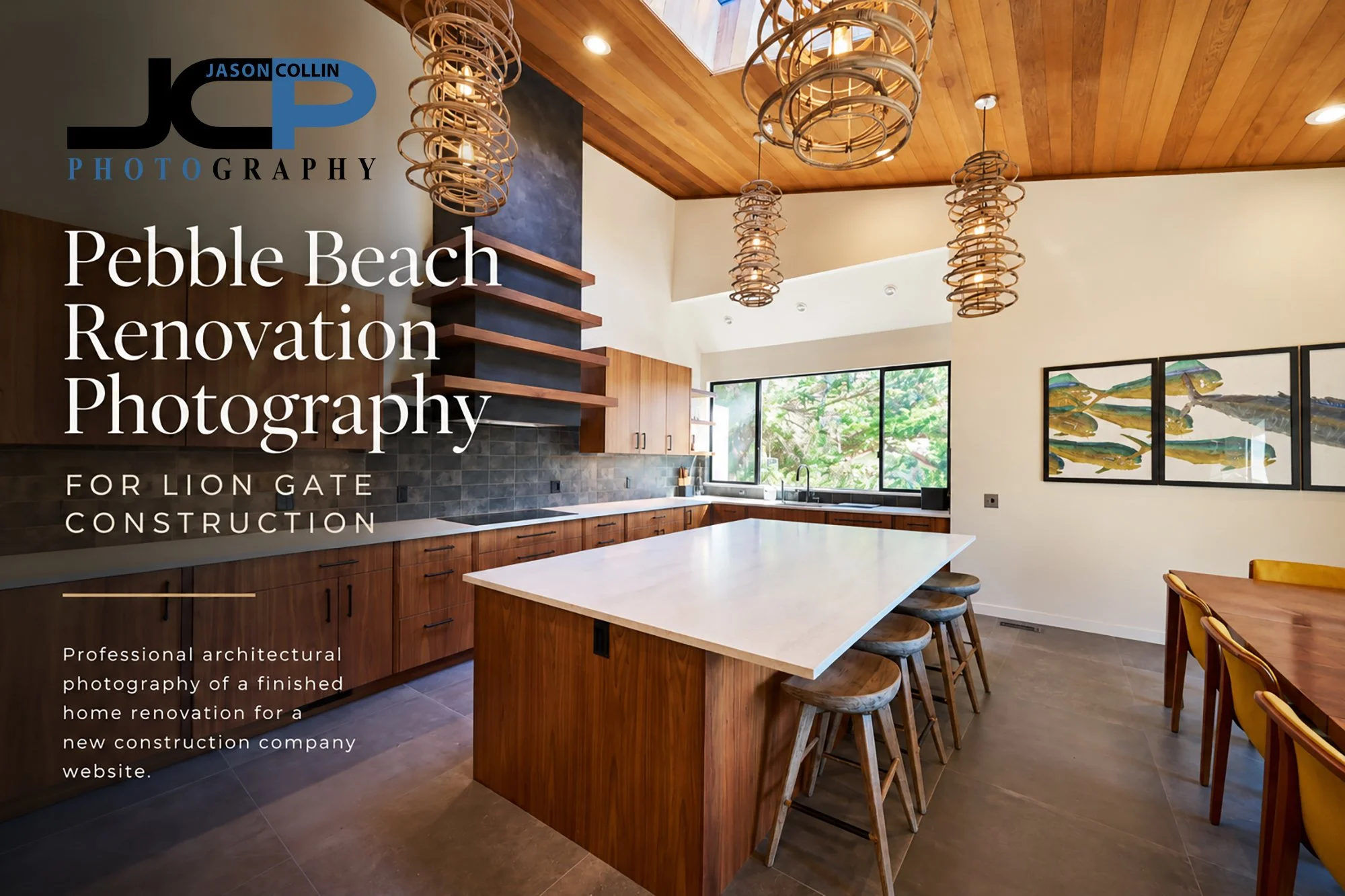Pebble Beach Renovation Photography for Lion Gate Construction