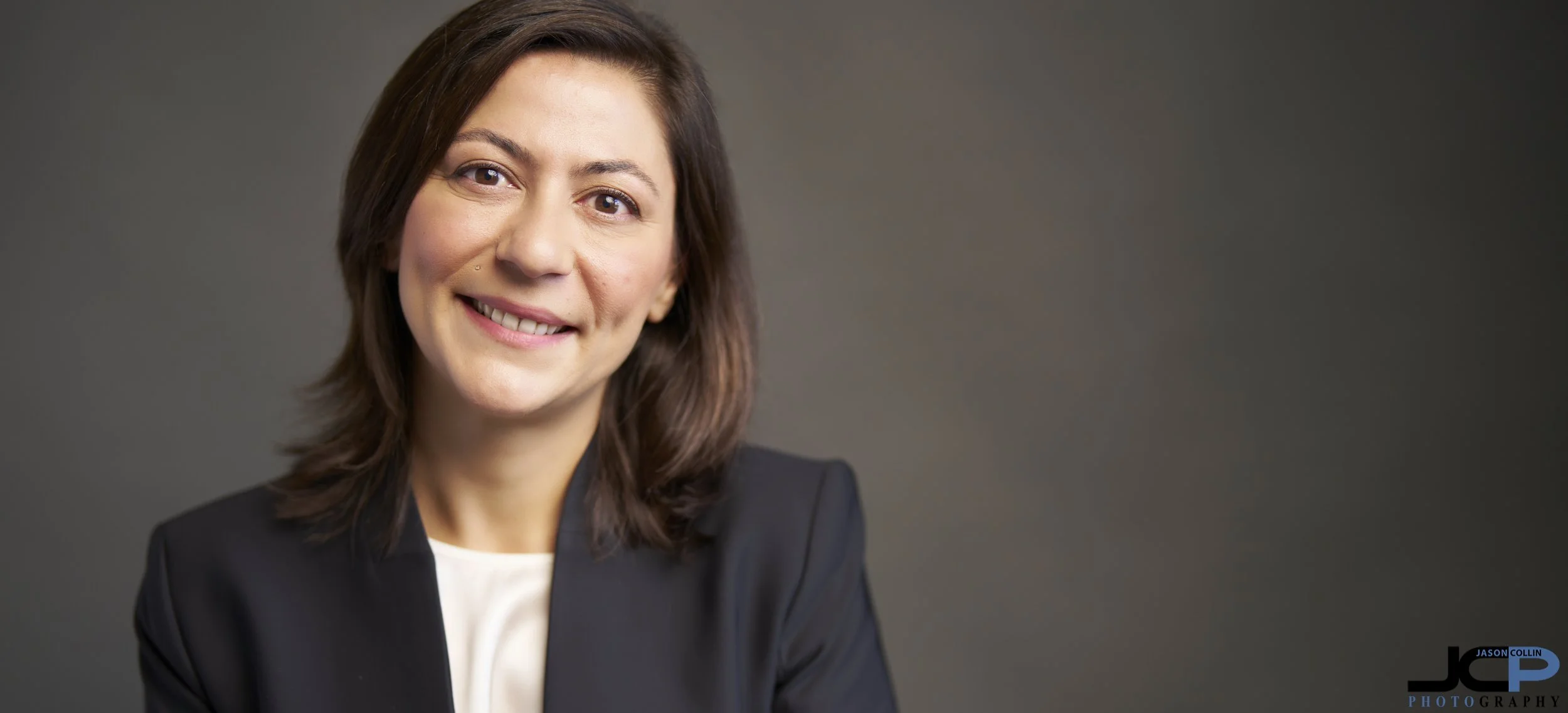 Professional political candidate headshot of Burcu Mousa by Jason Collin Photography, created for campaign use across websites, social media, and public-facing materials.