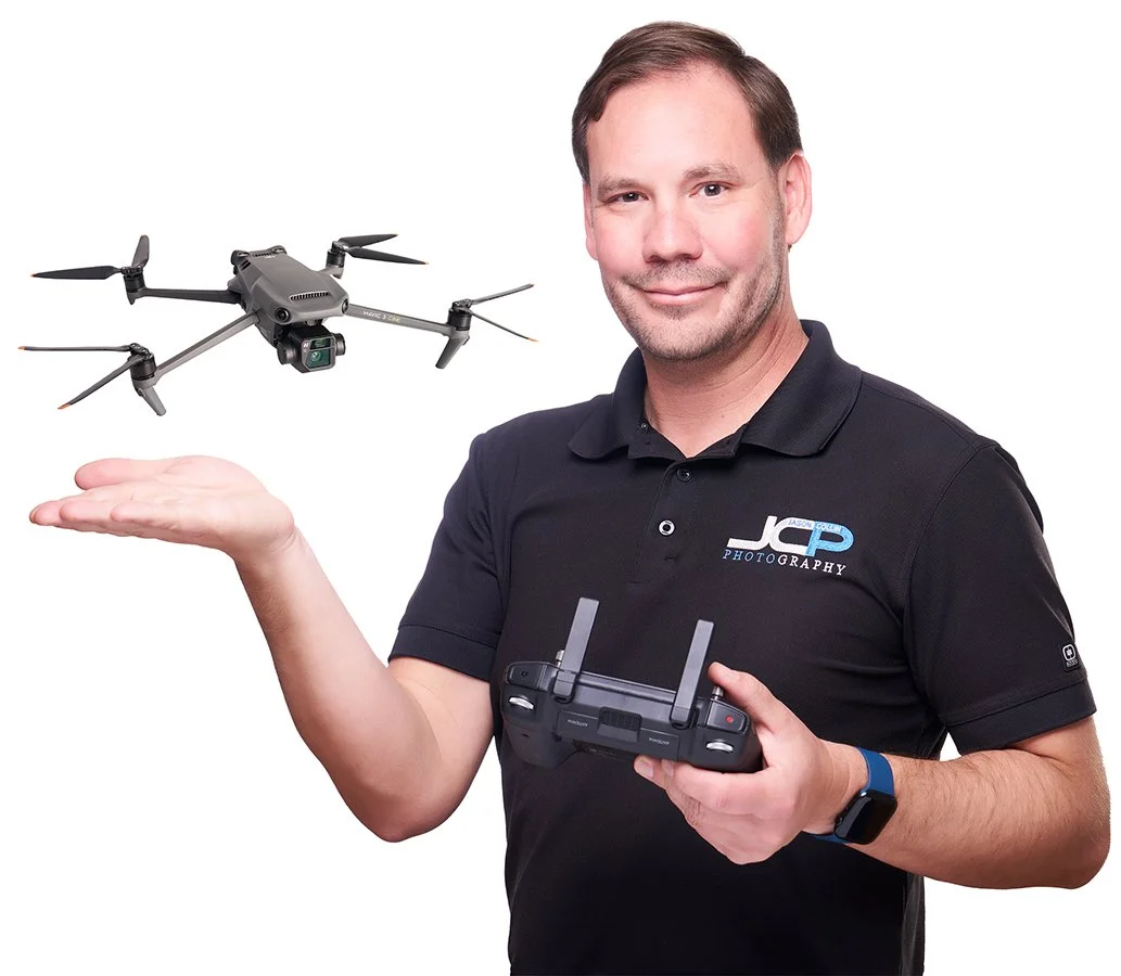 FAA Certified Drone Pilot Jason Collin with drone