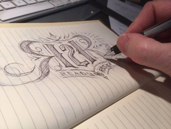 Scott Hull Associates' Mark Riedy sketch for R2R identity